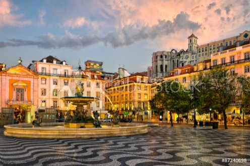 Picture of Rossio square in Lisbon Portugal